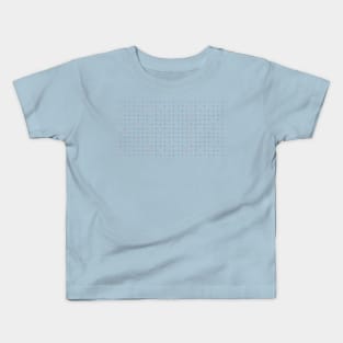 Tiny triangles on blue background Kids T-Shirt